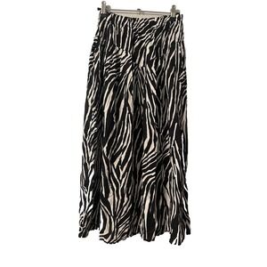 VTG California Krush Zebra Animal Print Midi Skirt Y2K Maximalist sz Medium